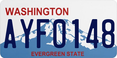 WA license plate AYF0148