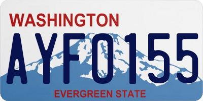 WA license plate AYF0155