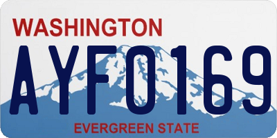 WA license plate AYF0169