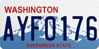 WA license plate AYF0176