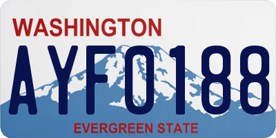 WA license plate AYF0188