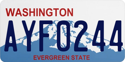 WA license plate AYF0244