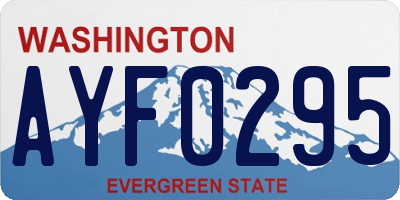 WA license plate AYF0295