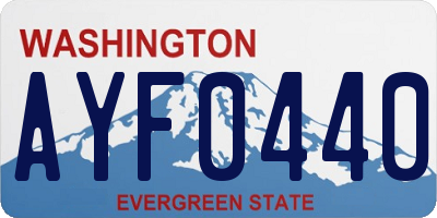 WA license plate AYF0440