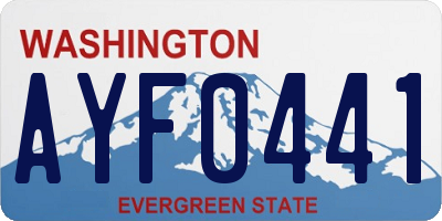 WA license plate AYF0441
