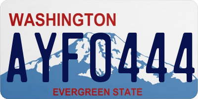 WA license plate AYF0444