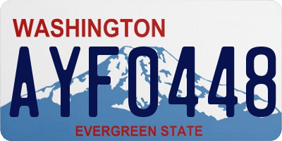 WA license plate AYF0448