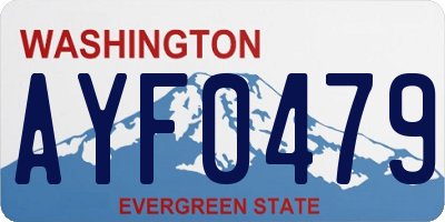 WA license plate AYF0479