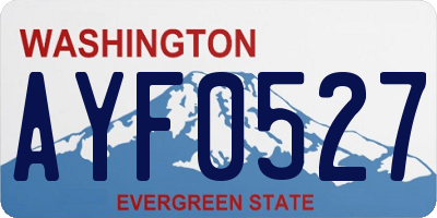 WA license plate AYF0527