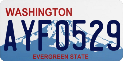 WA license plate AYF0529