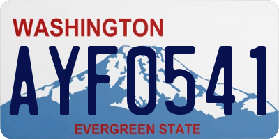 WA license plate AYF0541