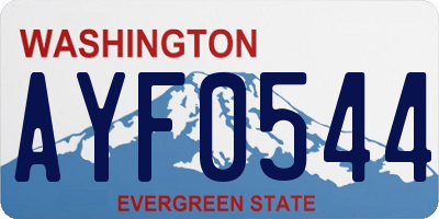WA license plate AYF0544