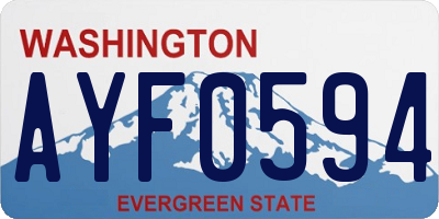 WA license plate AYF0594