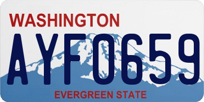 WA license plate AYF0659