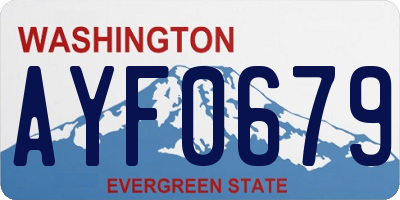 WA license plate AYF0679