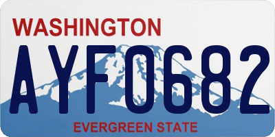 WA license plate AYF0682