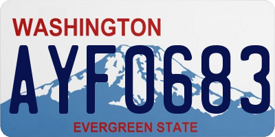 WA license plate AYF0683
