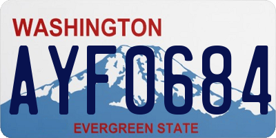 WA license plate AYF0684