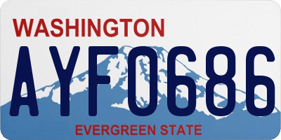 WA license plate AYF0686