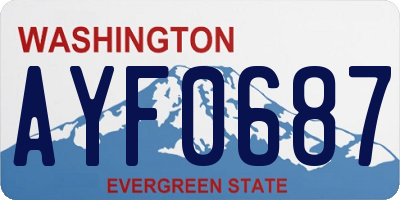 WA license plate AYF0687