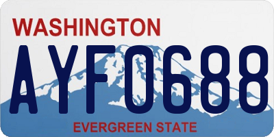 WA license plate AYF0688
