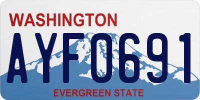 WA license plate AYF0691