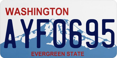 WA license plate AYF0695