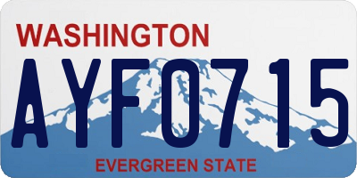WA license plate AYF0715