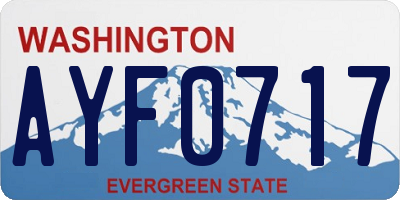 WA license plate AYF0717