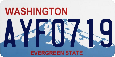 WA license plate AYF0719
