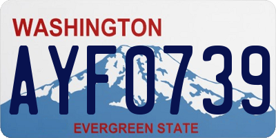 WA license plate AYF0739