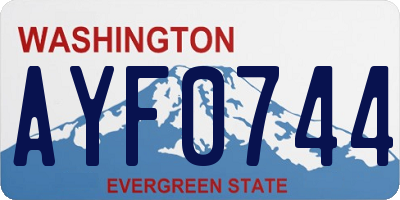 WA license plate AYF0744
