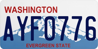 WA license plate AYF0776