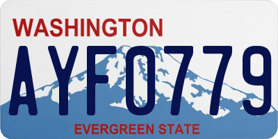 WA license plate AYF0779