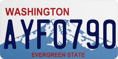 WA license plate AYF0790