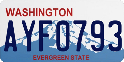 WA license plate AYF0793
