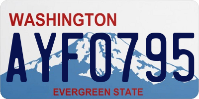 WA license plate AYF0795