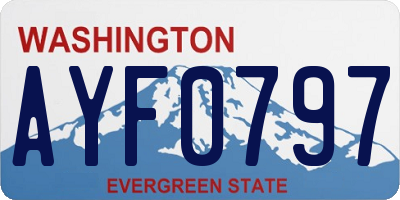 WA license plate AYF0797