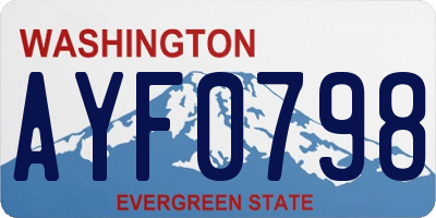 WA license plate AYF0798