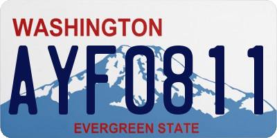 WA license plate AYF0811