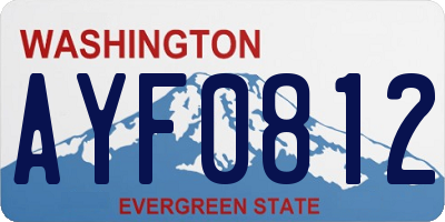 WA license plate AYF0812