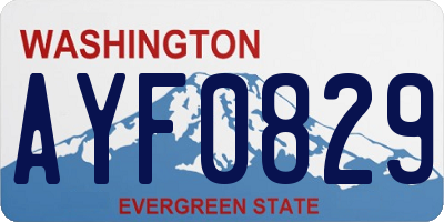 WA license plate AYF0829