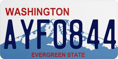 WA license plate AYF0844