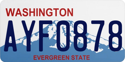 WA license plate AYF0878