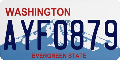 WA license plate AYF0879