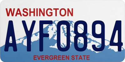 WA license plate AYF0894