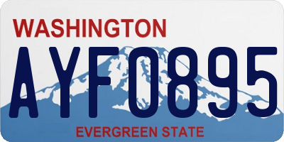 WA license plate AYF0895