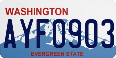WA license plate AYF0903