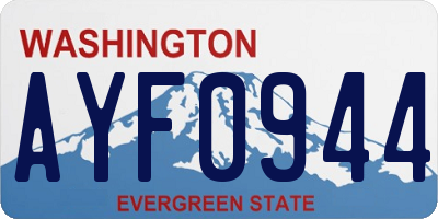 WA license plate AYF0944