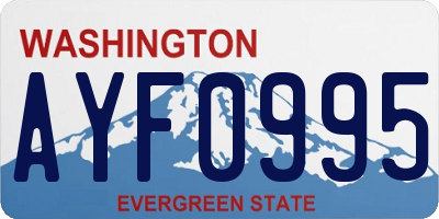 WA license plate AYF0995